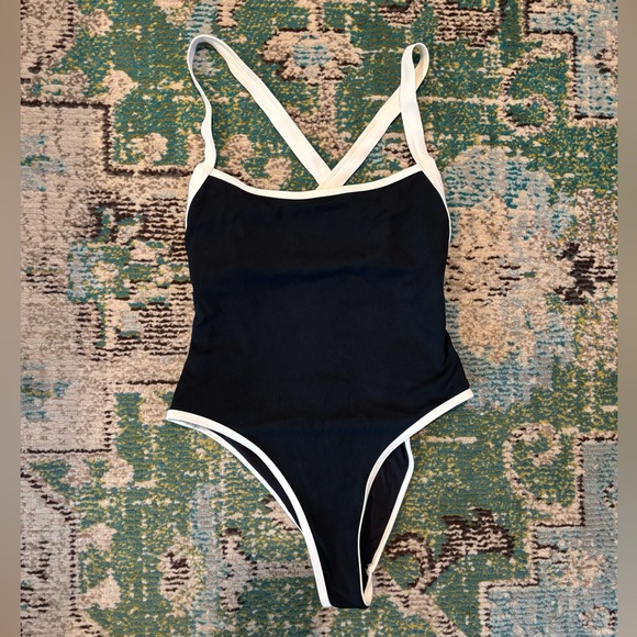 WORN ONCE L Space Ribbed Baewatch One Piece Swimsuit - Picture 2 of 6